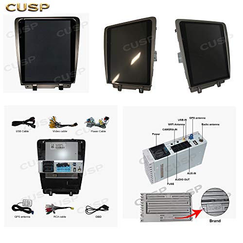 Cusp 12.1 Inch Android 9 Car Stereo Radio Gps For Ford Mustang 2010-2014 Navigation Multimedia Player Px6 4G+64G In-Dash Head Unit Car Play Dsp Auto Audio Video Voice Plug In And Play Easy To Install #TOP2