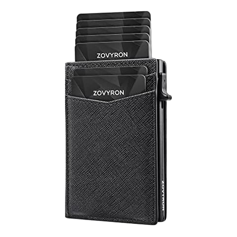 ZOVYRON Wallet for Men - Slim Smart Wallet Minimalist Pop Up Wallet with ID Window RFID Blocking Credit Card Holder Wallet Cover