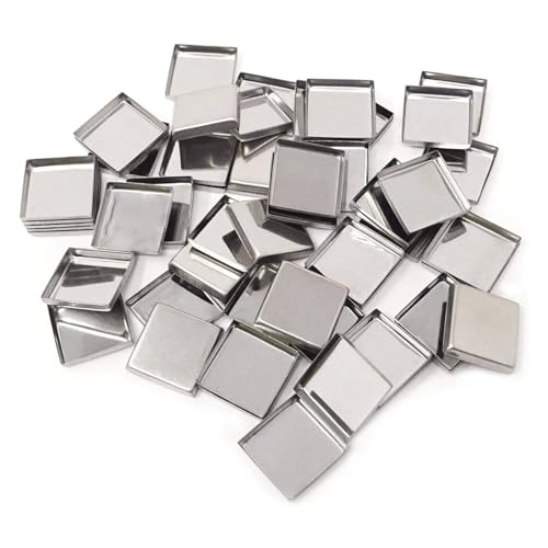 Sartenes Metálicas Cuadradas Vacías para La Paleta de Sombras de Ojos,Empty Eyeshadow Palette,Eyeshadow Palette,Bandejas de Metal para Paleta de Sombras de Ojos,Paletas Rectangulares,20 Piezas