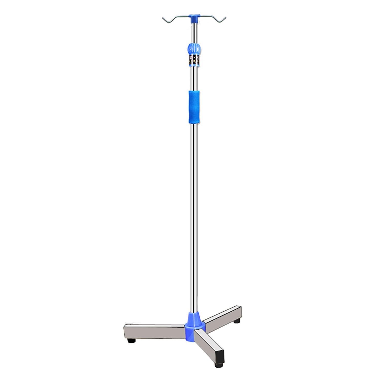 Pali per flebo Supporti per flebo Portatili con Ruote, con Gancio, Altezza Regolabile, Acciaio Inossidabile,(Taglia: B)