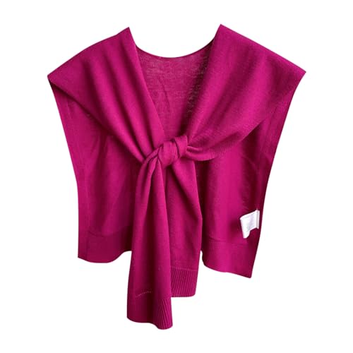 Plain Sweater Shawl Wraps for Women Sweater Knit Knotted Shawls Travel Casual Scarf Cape Shoulder Tops Fashion Wrap