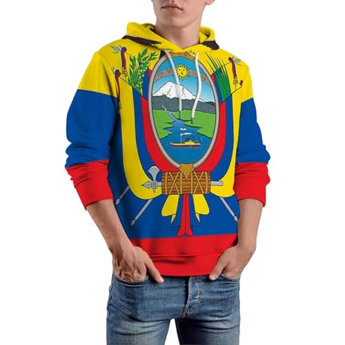 Ecuador FlagMen's Loose Sweatshirt for Daily Wear at Home And Out
