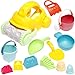 MojiDecor Juguetes Playa, Juegos Playa Bebe de 3 Años en Adelante, 13 Piezas Conjunto de Juguetes Arena para la Playa con Moldes de Arena, Pala de Arena, Cubo, Regadera, Vehículo. (Color Aleatorio)