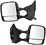 Trail Ridge Towing Mirror Pair 180 Degree Swing Power Heated Manual Folding Manual Telescoping Chrome Finish for 2004-15 Nissan Titan