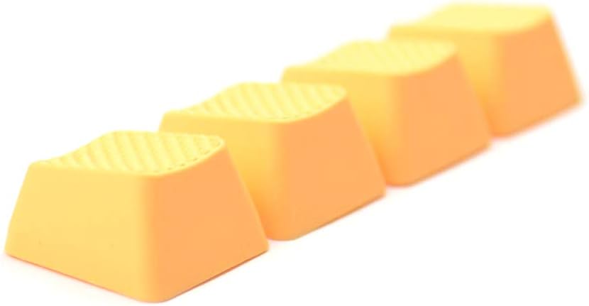 Tai-Hao Rubber Gaming Keycaps Blank- Neon Orange