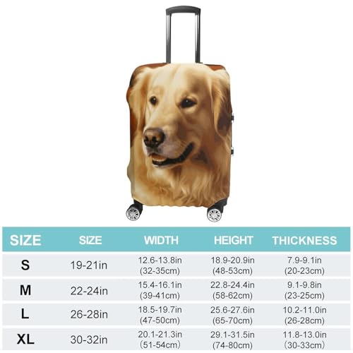 Golden Dog Travel Luggage Cover Elastic Washable Suitcase Cover Dustproof Anti-Scratch Suitcase Protector Fits 19-32 Inch Luggage, XL2