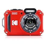 KODAK Pixpro WPZ2 - Fotocamera Digitale Compatta 16M Pixel, Impermeabile fino a 15m, Antiurto, Video 720p, Schermo LCD 2,7 - Batteria Li-ion, Rosso