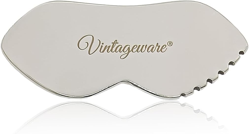 Stainless Steel Gua Sha Tool | Lip-Shaped Massage for Face, Neck & Body | Relieves Muscle Pain & Enhances Skin Tightening | Medical-Grade Soft Tissue Mobilization (Lip-Shape)