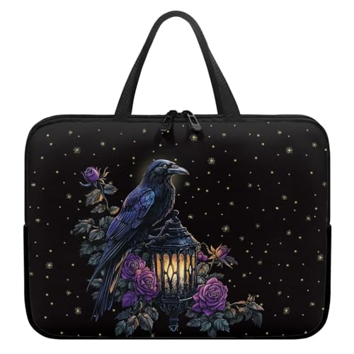 Funda para portátil ZIATUBLES 17 pulgadas patrón Purple Rose miniatura 1