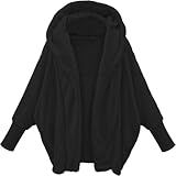 [ドアーズ] ボアコート アウター コート ファー ジャケット あったか ドルマンスリーブ 暖かい カジュアル 羽織 フード付き 秋 冬 着痩せ 細見え 温かい 韓国風 韓国パーカー オフィス 長袖 前開き 無地 韓国ファッション 秋服 冬服 大きめパーカー 秋冬服 ボアジャケット レディース大きいサイズ服秋 レディース大きいサイズ服 大きい 産前 産後 ブラック 4A-D22-BK2XL