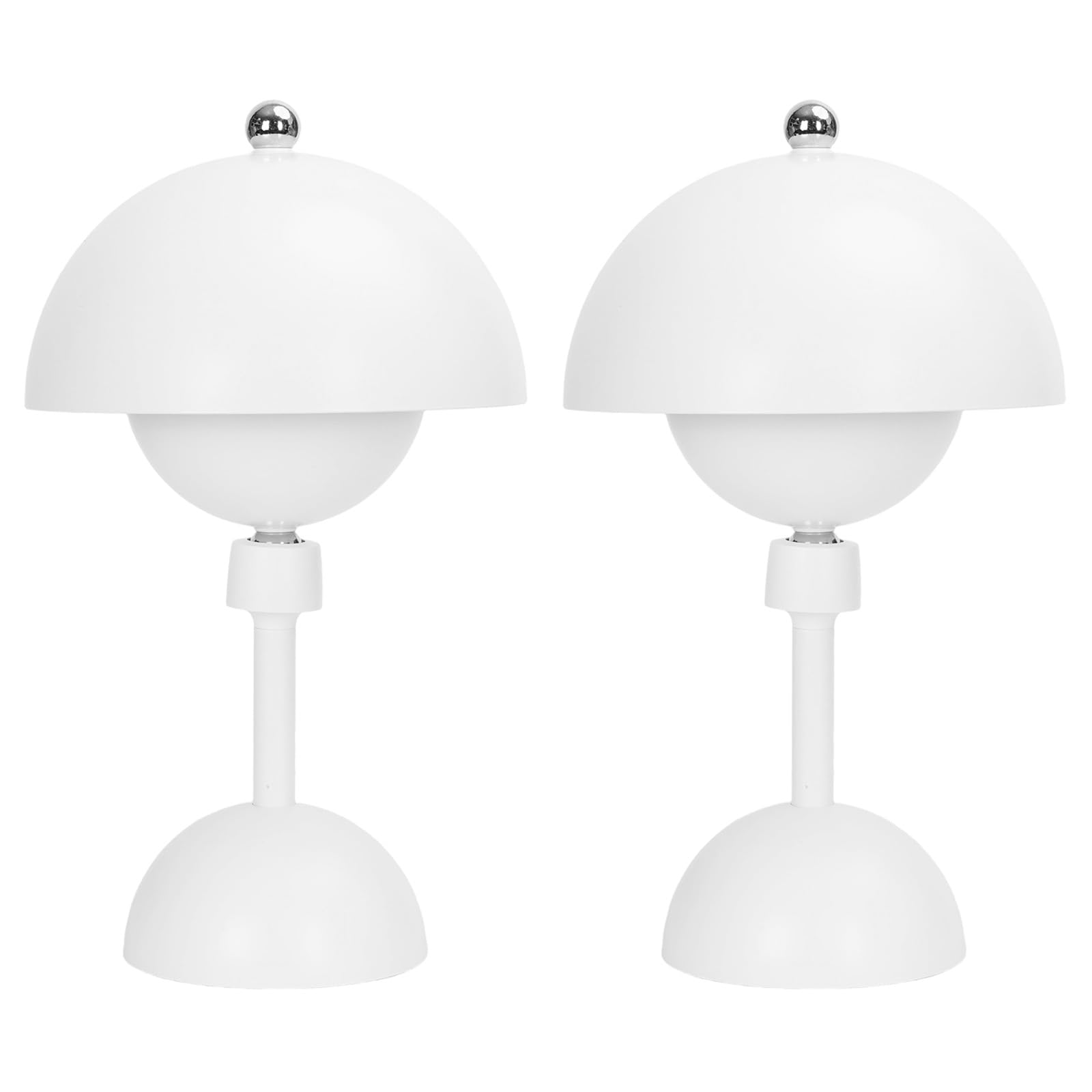 Aigostar 2 Pezzi Lampada da Tavolo Magnetica Touch, Lampada da Comodino senza Fili con 3 Temperature di Colore e Dimmerabile, Ricaricabile USB per Camera da Letto, Ristorante (Bianco)