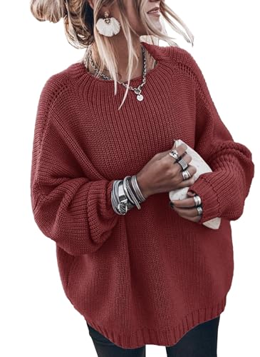 Womens Oversized Sweaters Loose Solid Casual Long Sleeve Mock Nec...