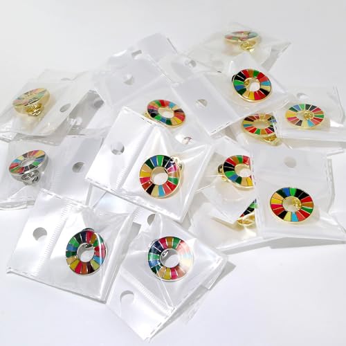 Image of BaronHong Sustainable Development Goals Brooch,United Nations SDGs Pin Badge,Rainbow Lapel Pin,Enamel Pin Decoration