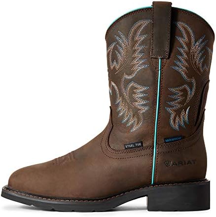 Ariat Womens Krista Waterproof Steel Toe Work Boot Dark Brown 9 | Image 1