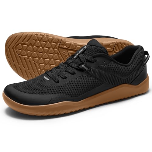 AIRHAS Mens Zero Drop Barefoot Shoes Anatomical Tox Box Sneakers for Men Gym Workout Cross Training...