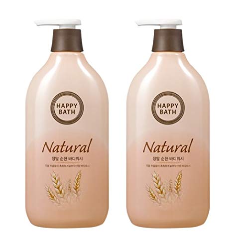 yHAPPY BATH/nbs[o[X]nbs[oXi`{ɂ܂₩ȃpE_[̍{fBEHbV900g x2/ Happy Bath Natural Truly Mild Powder Body WashAfruity KoreaiCO