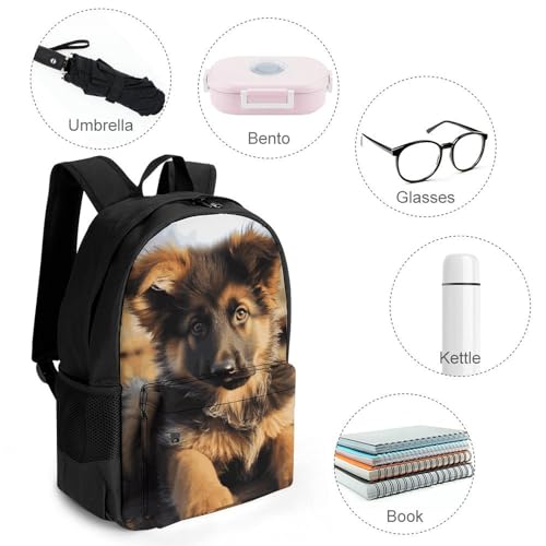 Cute German Shepherd Puppy Backpack Laptop Backpack Lightweight Casual Daypack Hiking Travel Backpack for Men Women, 42x30.5cm, Style4