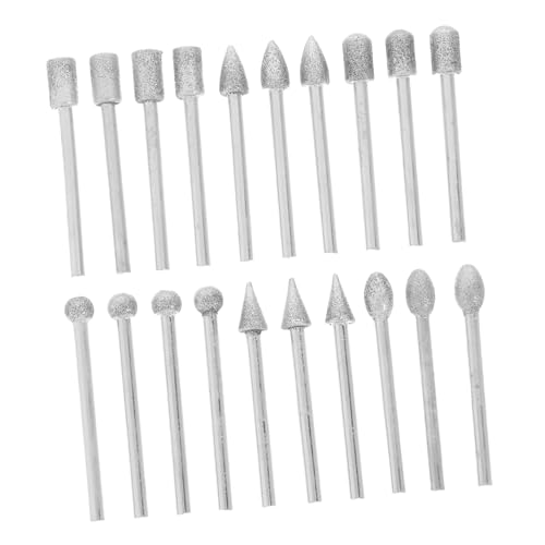 Alipis Wide Application Grinding Jade Coated Bits Kit for Rock Polishing Jewelry Engraving Pneumatic Drill