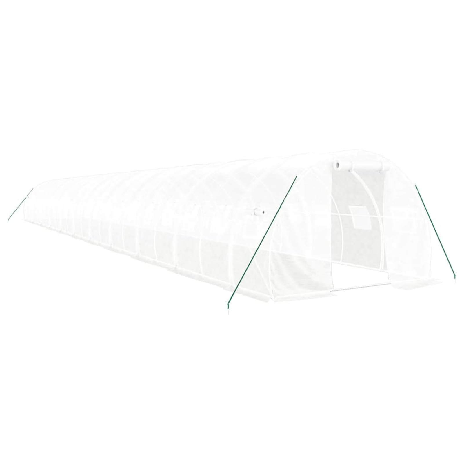 BaraSh Invernadero con Estructura de Acero Blanco 66 m² 22x3x2 m Invernadero Exterior Estructura Cubierta Invernadero