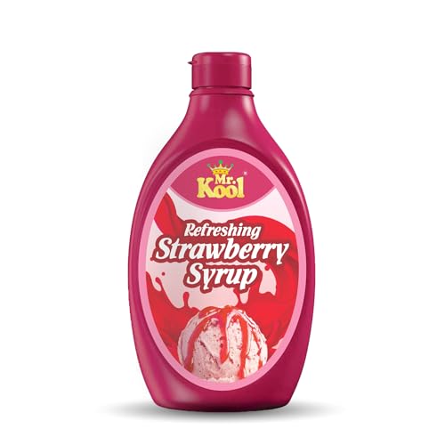 Image of Mr. Kool Strawberry Syrup 450g | Premium Strawberry Flavored Dessert & Milkshake Syrup | Ideal for Ice Cream, Pancakes, Waffles & Mocktails | Rich Taste & Aroma
