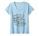 Photo Gallery donna having a mental bake down funny skeleton baking maglietta con collo a v Photo Gallery donna having a mental bake down funny skeleton baking maglietta con collo a v