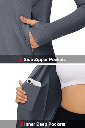 MAGCOMSEN-Womens-UPF-50-Lightweight-Athletic-Jackets-Cropped-Zip-Up-Long-Sleeve-Running-Shirts-with-Thumb-Holes
