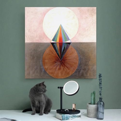 Impression sur toile restaurée Hilma Af Klint The Swan No 12 déco murale