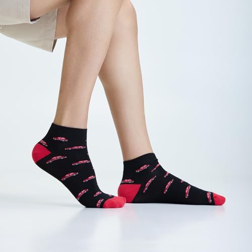 Image of Mint & Oak Men Ankle Socks, Printed Funky Socks, Cotton Unisex Ankle Length Sock, Odour Free Socks - Pack of 1