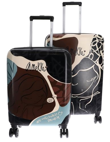 Anekke Trolleyset S/M set de valises multicolores pour voyager avec style