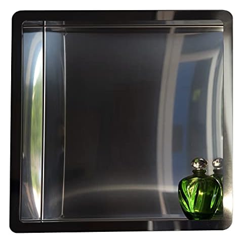 Bathroom Shelf | Wall Mounted Recessed Bathroom Shelves, 30x30 , Stainless Steel , Shower niche , COMPONENDO , Made In Italy (Glossy) Cover