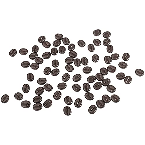 X Hot Popcorn 100 Pcs Resin Coffee Beans Simulation Mini Coffee Beans Decor, Faux Coffee Beans for DIY Crafts and Jewelry Making Embellishments