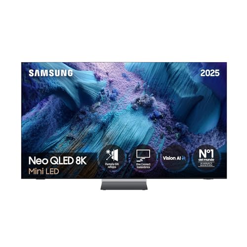 Samsung TV 85 Pulgadas Neo QLED QN990F 8K Mini LED, Smart TV con Vision AI, conexión sin Cables, Pantalla sin Reflejos Glare Free y hasta 240Hz
