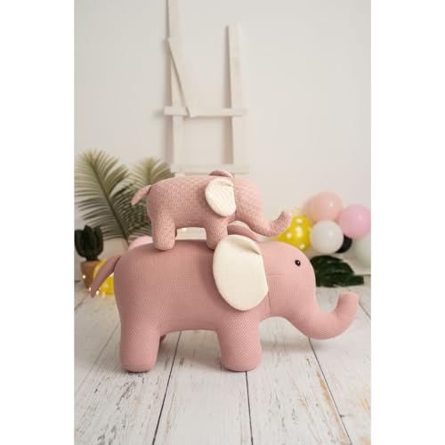 Éléphant en crochet Crochetts Feuille 30x42x1 cm pour décoration murale