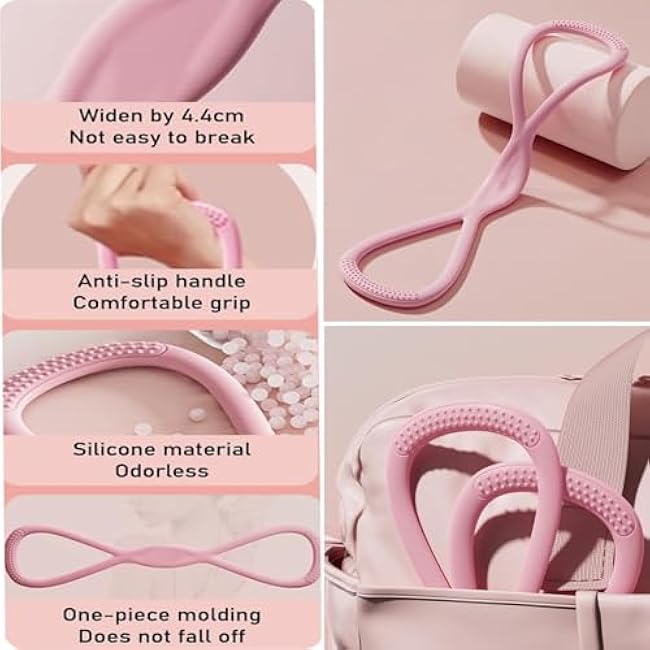 Figure 8 Resistance Bands for Women Men, Latex Stretch Elastic Band with Handles, Work Out Chest Expander, Weight Fitness Pulling Rope for Legs, Yoga(25LB)