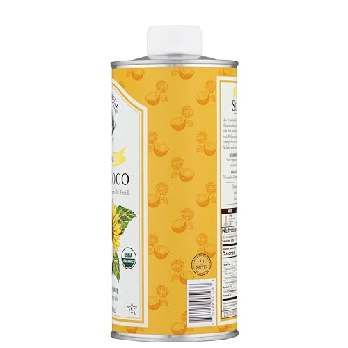 La Tourangelle, Organic Sun Coco Oil, Unique Blend of Organic High-Oleic Sunflower Oil and Organic Refined Coconut Oil, Heat Heat Cooking and DIY Beauty, 25.4 fl oz