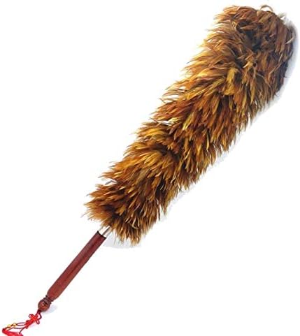 Amazon Meow Market 車 ほこり取り 高級 にわとり 天然羽毛 自動車 花粉 ほこり取り ダスター 大型 90cm 毛量多い 羽根はたき 羽はたき はねほうき クロス タオル 車 バイク