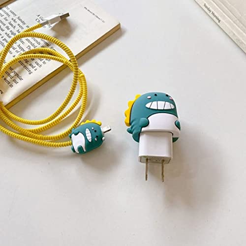 Laprite-Cartoon-3D-Design-Protective-Case-for-18W-20W-iPhone-14-13-12-11-Pro-Max-Fast-Charging-Cable-Adapter-Charger-Cute-Cartoon-Lightning-Data-Cable-Case-for-iPhone-Charger-Cute-Dinosaur