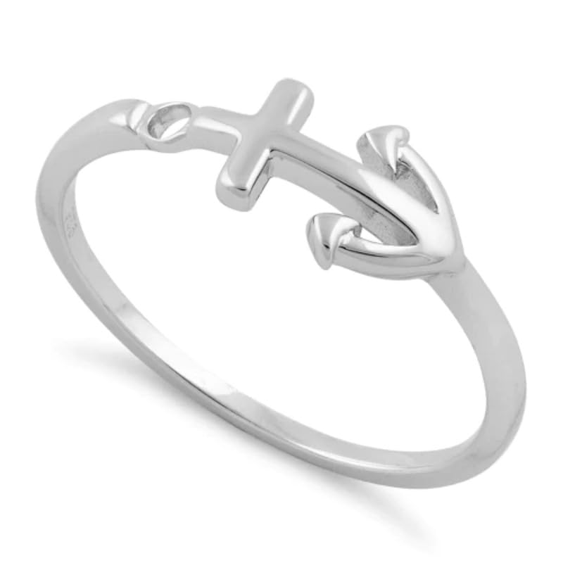 Bague ancre en argent sterling 925 : éclat durable et finitions de haute joaillerie