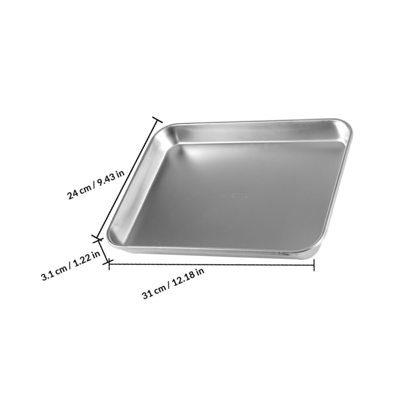 MAGICLULU Bandejas de Acero Inoxidable Planas 2 Piezas, Resistentes al Desgaste y Seguras para Instrumentos Médicos para Instalaciones Médicas