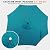 Blissun 9ft Patio Umbrella Replacement Canopy, Market Umbrella Top, Outdoor Table Umbrella Canopy for 8 Ribs, Canopy Only (Cerulean)