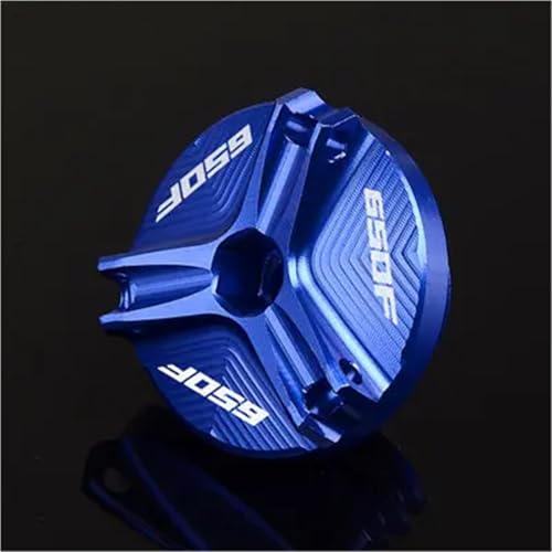 Tapa de llenado de aceite motor CNC azul para tuning de motos CB650F y CBR650F