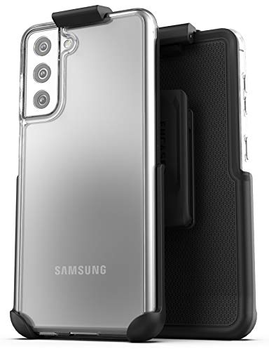 Capa Encased transparente projetada para Samsung Galaxy S21 Plus com clipe de cinto, capa protetora