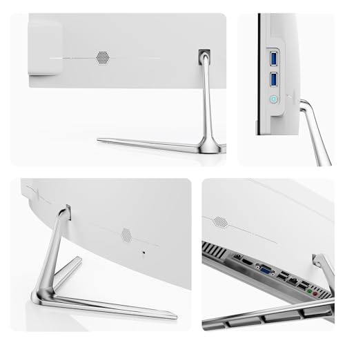 Image of 23.8 inch All-in-One Desktop Computer (Keyboard & Mouse kit) Intel CPU up to 2.9GHz, FHD, 16GB RAM, 512GB SSD, Windows 11, BT5.2, WiFi 6,Minimalist Style for Home, Office