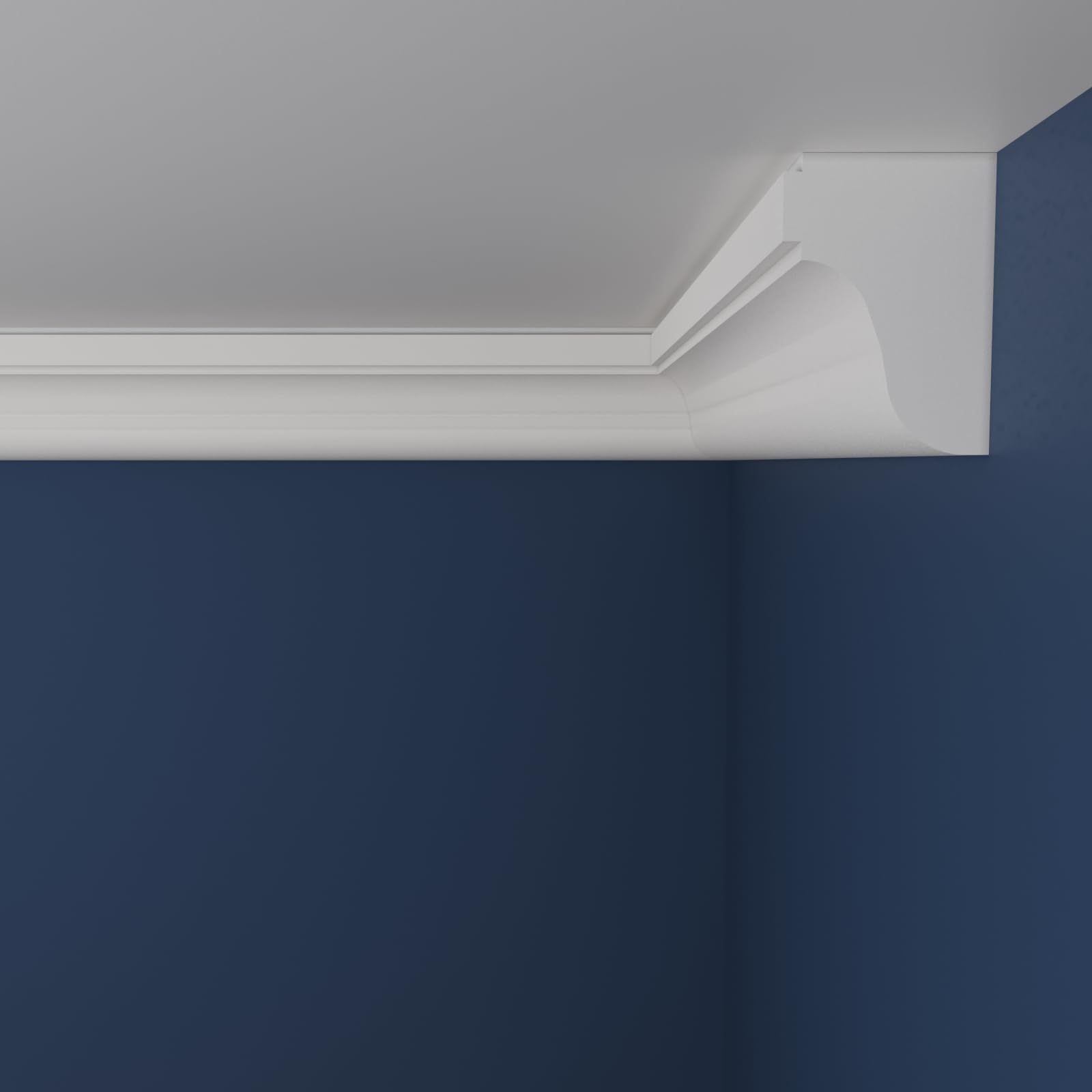 WOLDECOR XPS Cornice Coving – Decorative Coving Moulding for Ceilings, Lightweight Paintable Ceiling Coving Trim, Easy DIY Installation, Durable and Moisture Resistant (WS14, 2 Meters)