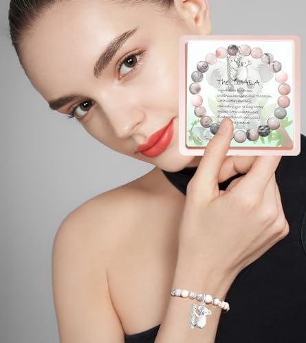 Image of Mother Daughter Bracelets, Koala Bear Bracelet Koala Gifts, Butterfly Heart Bracelets Inspirational Gifts for Mom Daughter