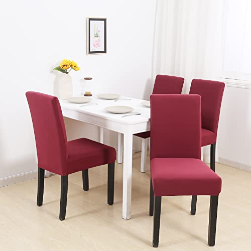 NDMMSO Dining Room Chair Covers Set of 4 Super Fit Stretch Removable Washable Dining Chair Protector Cover Seat Slipcover for Hotel Dining Room - Image 2