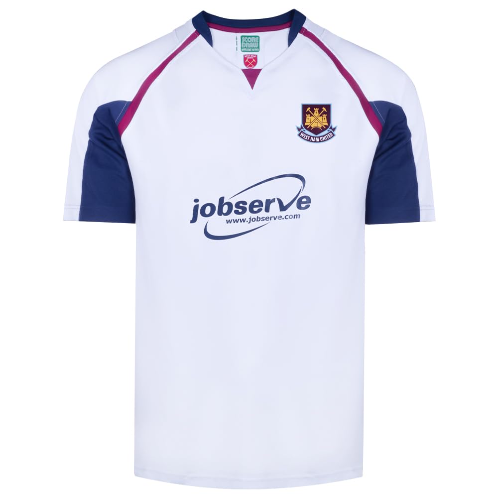 Score Draw West Ham United 2006 FA Cup Final Retro Shirt White/Navy Medium Polyester