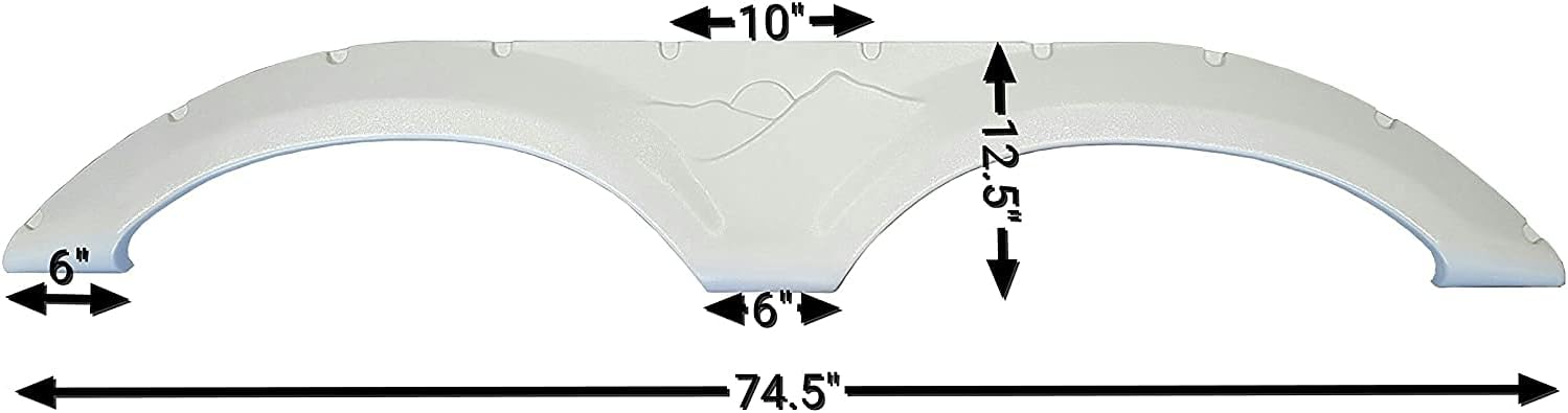 Elk Mountain 2005-2009 Keystone Mountaineer New Fender Skirt (White), 74.5 inch x 12.5 inch