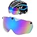 Luzhengyang UV- Resin Goggles Replacement Lens | -UV Scratch- PC Lens | Windproof Eye ion | Removable Lens for Biking Cycling Scooter Triathlon | Men Women Adults Outdoor Sports Gear - Colorful