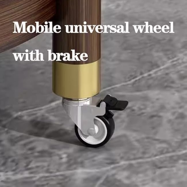 Wood Side Table 3-Tier Modern End with Wheels,Small Round Nightstand Bedside Table,Mobile Unit Organizer Serving Trolley Storage Cart for Kitchen(Style-1) (Style)-6tkJBaTO